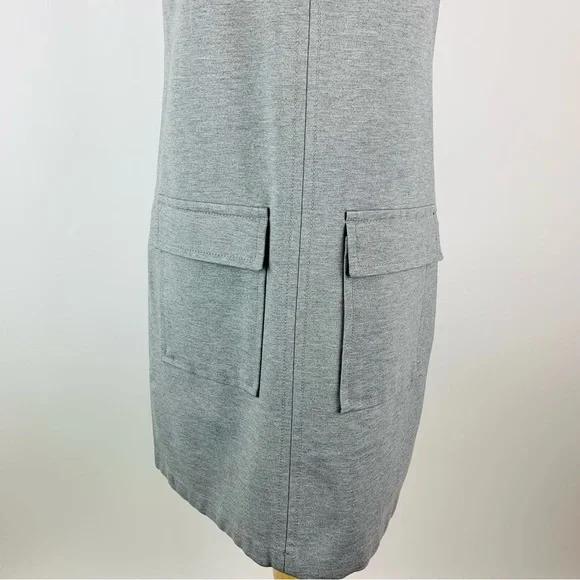 Banana Republic Gray Ponte Front Pocket Dress Medium - Picture 3 of 13